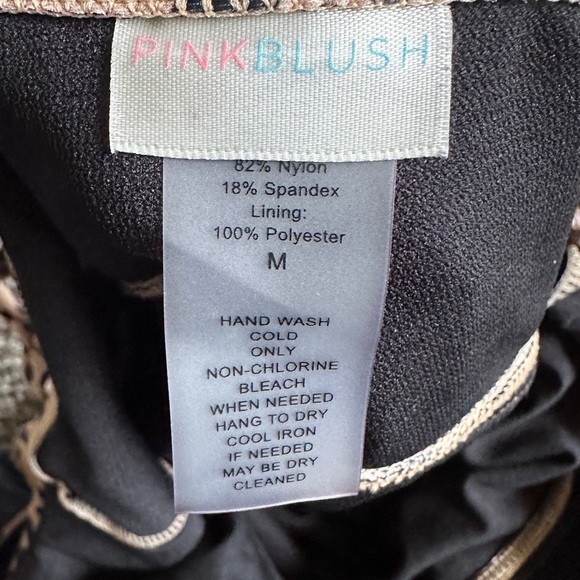 Pink Blush Leopard Print One-Piece Swimsuit Size Medium - Picture 7 of 7